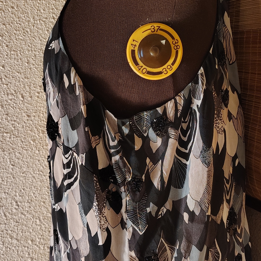 FLAPPER'ESQU French Connection Multicolor Sequined Drop Waist Dress Nwot - Picture 3 of 10